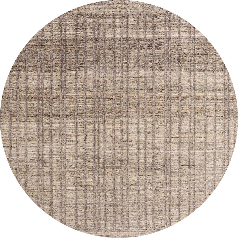 Tapis décoratif multicolore à motif abstrait, Rond 7 pi