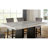 Genuine Marble Top Table W 6X High Chairs Light Gray Flannelette Upholstered Chair Counter Height Dining Room 7Pc Set Furniture