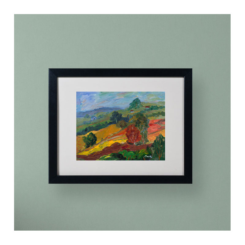 « napa 2 », reproduction d’art sur toile encadrée, H 16 po x l 20 po x P 0,5 po, Noir