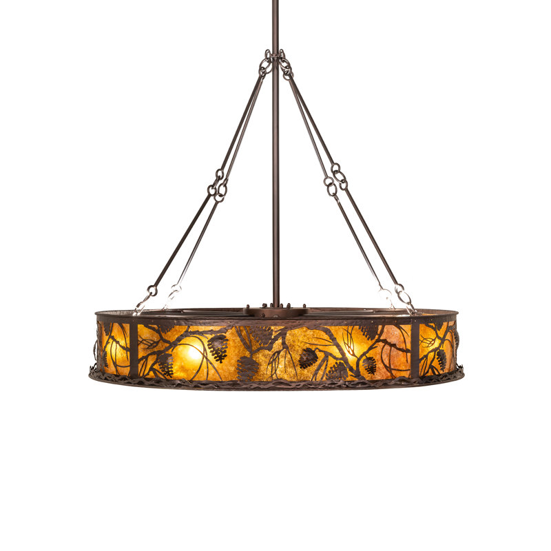 56" Wide Whispering Pines Chandel-Air, 10" H x 56" W x 56" D, Mahogany Bronze