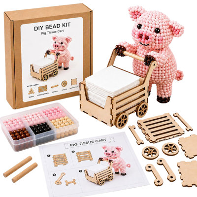 Push  Roll Farm  DIY Bead Tissue  Kit Handmade  Beaded DIY Kit Cute  Tissue  DIY Set Arts  Crafts Gift For Handicraft Enthu
