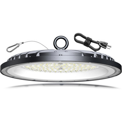 1 paquet de 200 lumières UFO à DEL haute baie, 30000LM 6000K, IP65 étanche et prêt à l'emploi pour atelier de garage