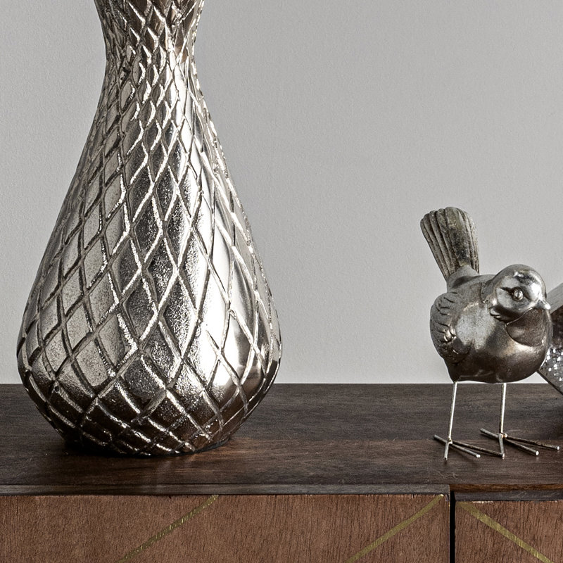 Lampe de table argent 14 po