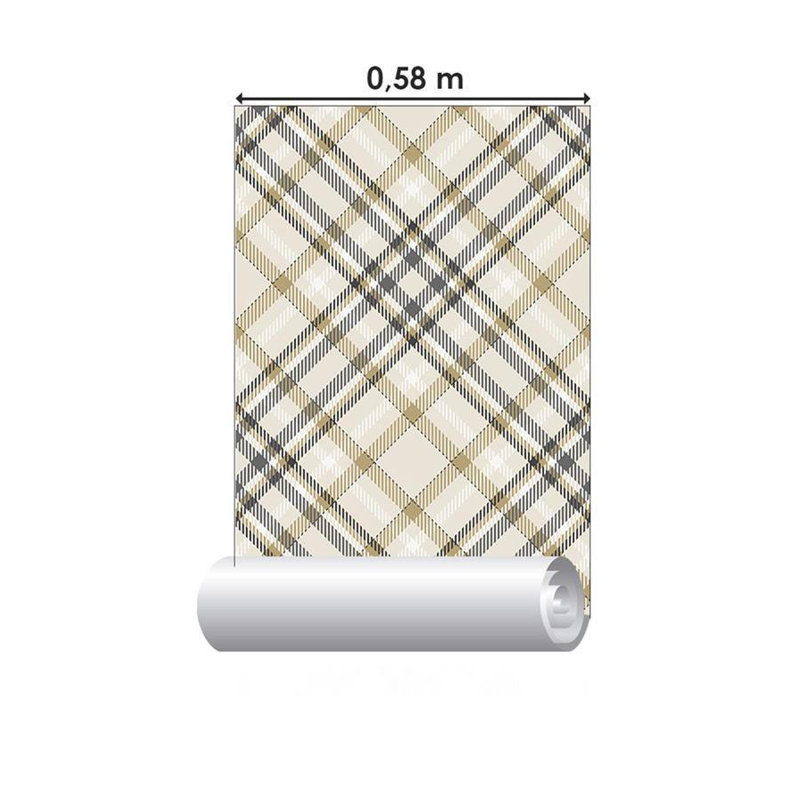 Vertical Plaid Peel & Stick Wallpaper N06229