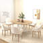 Table de salle à manger 59 po x 43 po ovale extensible avec rallonge amovible