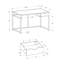 Bureau d'ordinateur, bureau personnel, ordinateur portable, tiroir de rangement, travail, contemporain, moderne