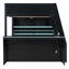 Lit mezzanine double en bois avec bureau, tablettes multiples et lumière RVB, table avec emplacement réglable-870893064