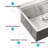Dililah 33'' L Single Bowl Stainless Steel Kitchen Sink