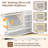 Makeup Vanity With 360°Rotatable LED Lighted Mirror And Power Outlet And  Stool