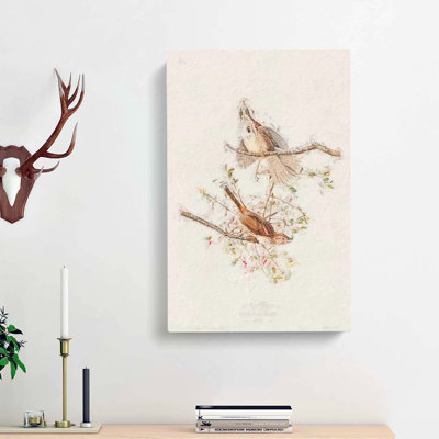 Song Sparrows by John Audubon - Wrapped Canvas Painting