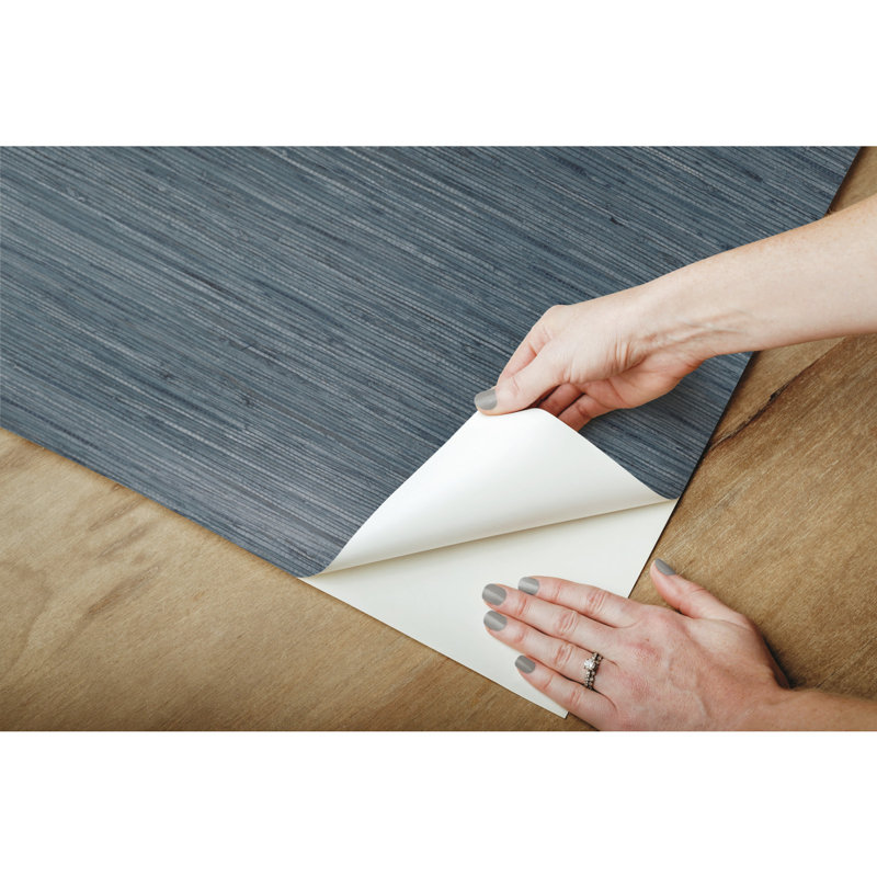 Eske Peel & Stick Striped Roll, Blue