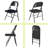 Landsbaugh Steel Stackable Folding Chair Folding Chair Set, Easy Storage, 350 lbs Capacity-484843558