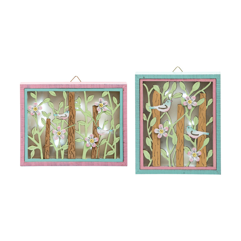 LED Songbird Shadow Box
