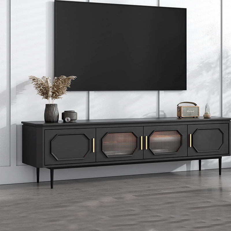 American retro living room TV stand, Green, 22.13”H x 86.61”W x 15.75”D