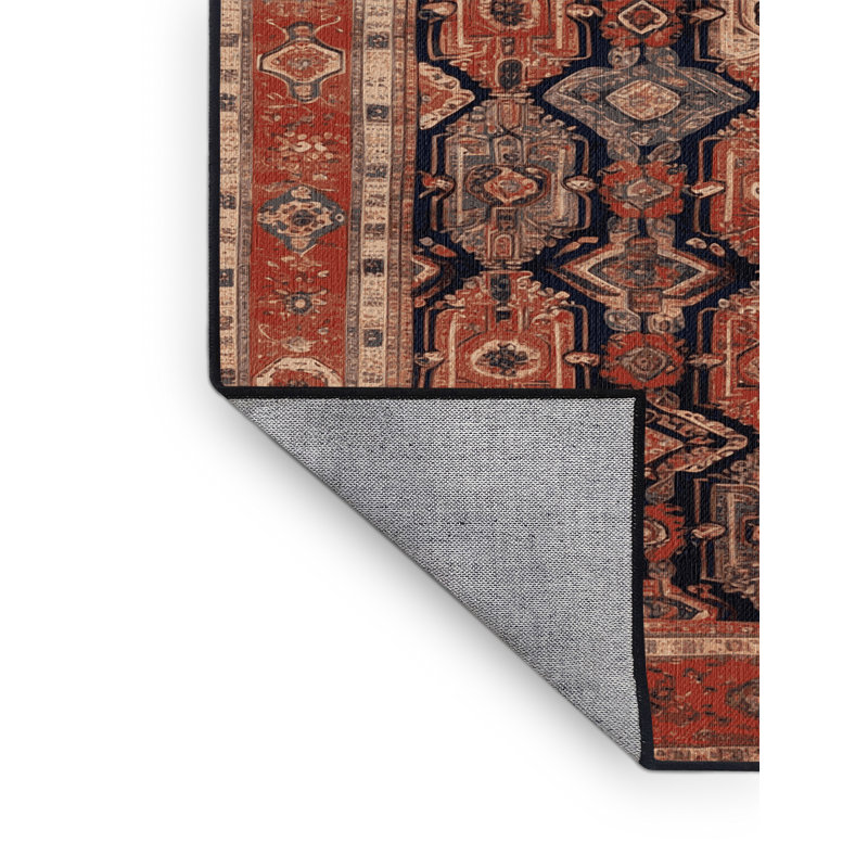 Tapis brun lavable à la machine, Rond 4 pi