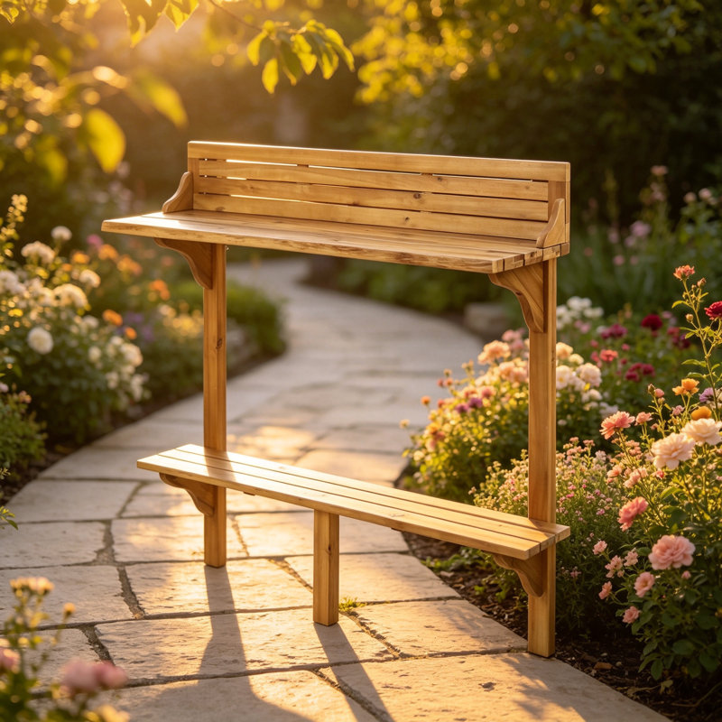 TABLE DE BAR DE BALCON EN BOIS