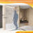 Frameless Single Sliding Shower Door, 1/4 "(6 Mm) Clear Tempered Glass, Explosion Proof Film, Stainless Steel Handle  Square Tube Track-120558937