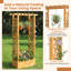 1 lit de jardin surélevé 60 po avec treillis avec toit suspendu PCS, 2 treillis latéraux pour fleur-123351083