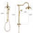 Shower Head With Handheld Shower System With 8" Rainfall Shower Head, Dual Shower Combo-124944753