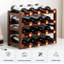 16 Bottle Wine Bottle Rack Brown