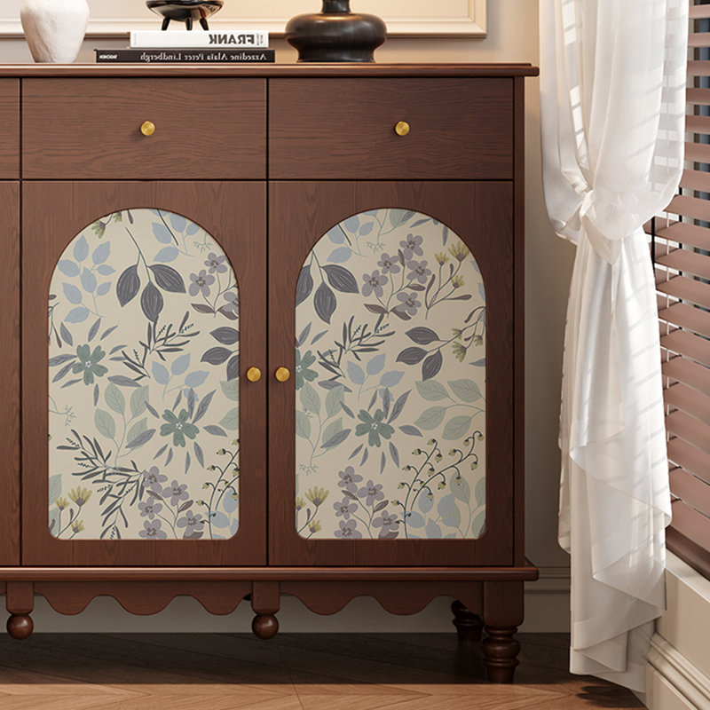 Armoire d'entrée en bois massif avec tiroirs