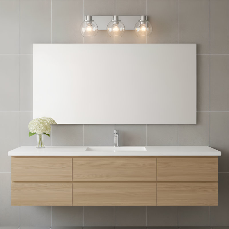 Grande baignoire Rito de Génération Lighting , H 7,125 po x l 23,125 po x P 7 po, Chrome, Trois lumières