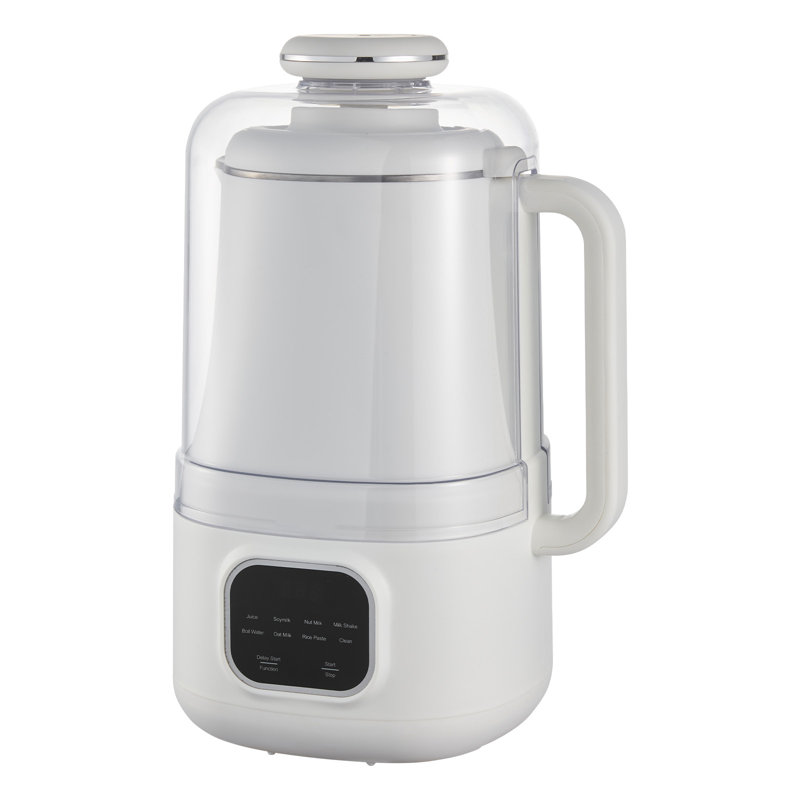 8-in-1 Nut Milk Maker, 34 oz Soy Milk Maker with 200W Blending, for Homemade Oat, Nut, Soy, Juice, Milkshake, Rice Cereal, Plant-Based Beverages with Self-Cleaning, Boil Water, 12-Hour Delay