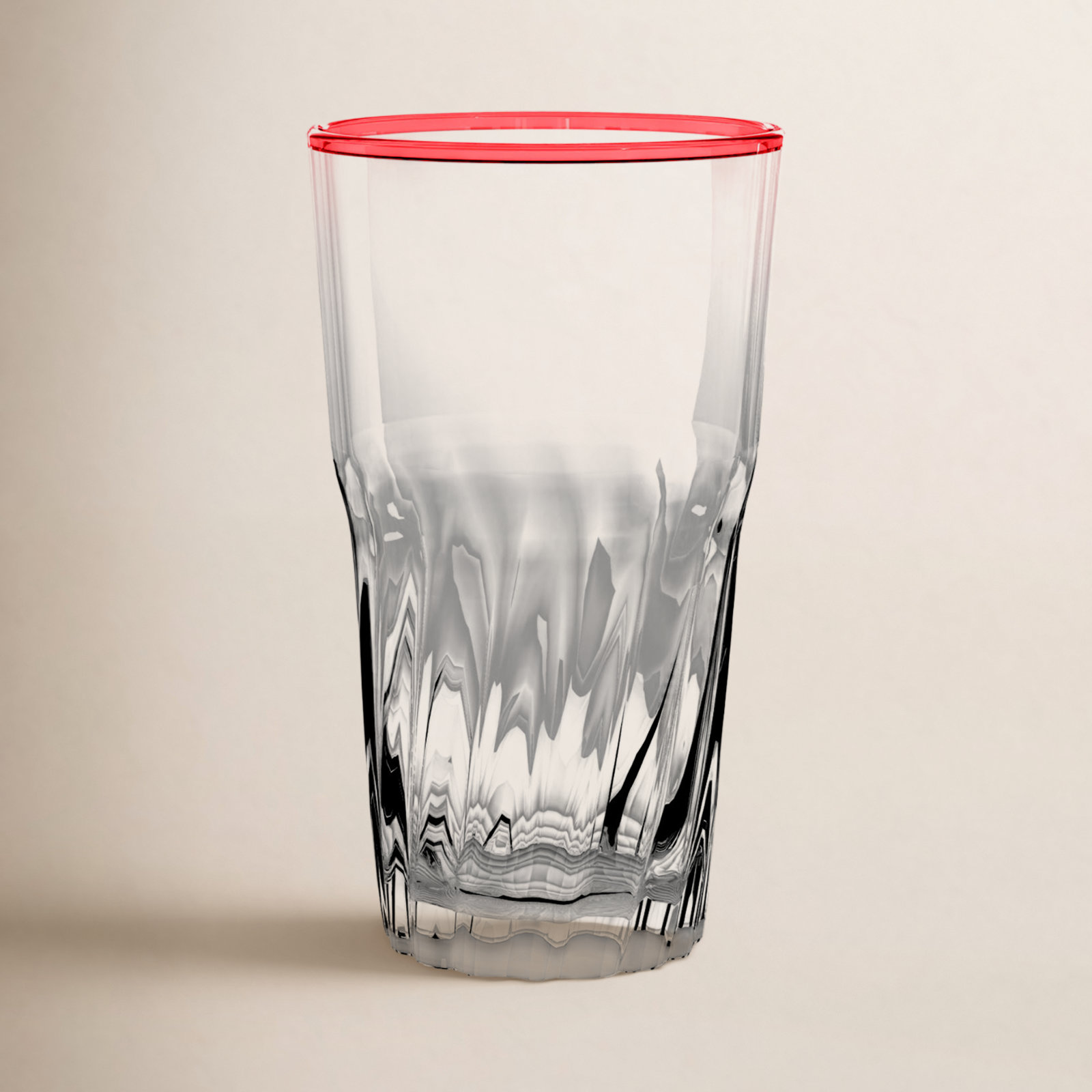 Bret 19 oz. Acrylic Drinking Glass, Red