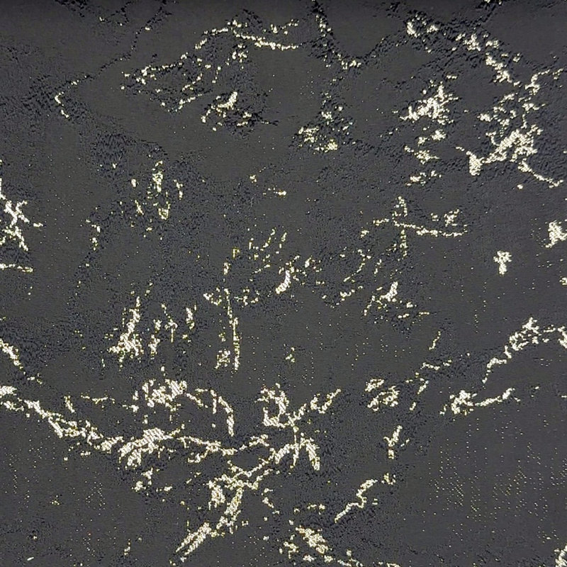Tissu 118 "118 po, Noir et or