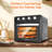 27.5qt 6-in-1 Air Fryer Oven, Convection Countertop Toaster, Bake, Broil, Dehydrate, 1600w, Black Stainless Steel | Gift Idea