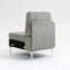Module de siège modulaire sans accoudoirs pour canapé modulaire, canapé modulaire en velours côtelé, fauteuil d'appoint modulaire sans accoudoirs avec coussin de dossier, gris