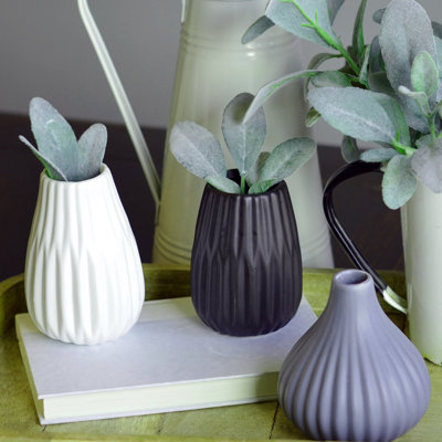 3 Piece Iconic Fluted Vases 