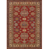 Canvello Kazak Hand-Knotted Lamb's Wool Area Rug- 6' X 8'6"