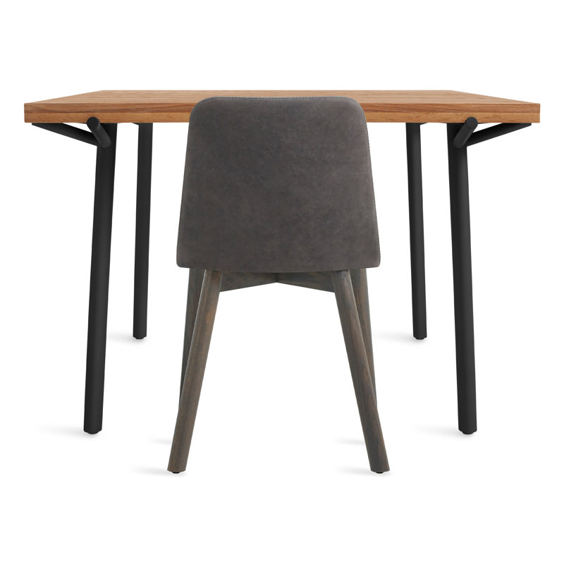 Branch Solid Oak Dining Table, Black, 33" W x 76" L, Oak