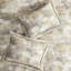 Édredon de luxe grand format - Mélange de coton texturé gris, taupe, crème, motif abstrait, 2 taies décoratives, 3 coussins lavables à la machine - Rembourrage 1 jupe de lit 7 pièces-125444765