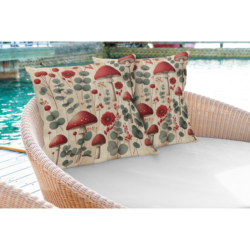 Fabric Reversible Throw Pillow, 16"H x 16"W, Square