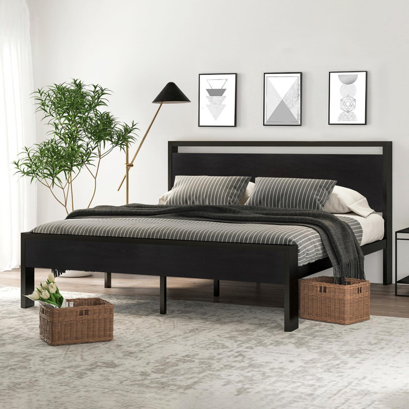 14 Inch Metal Platform Bed Frame, King
