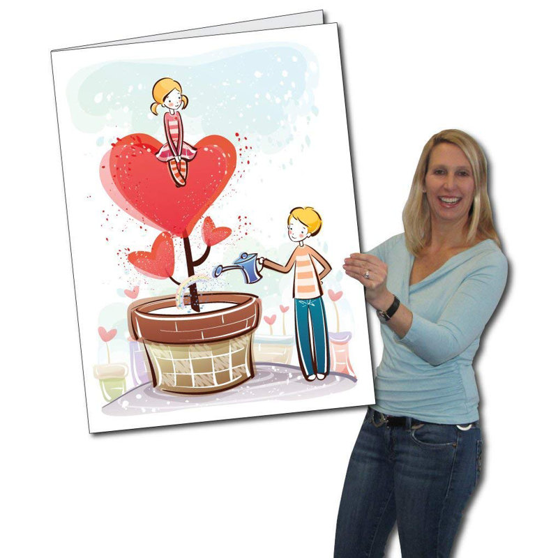 Carte de saint-valentin géante love love