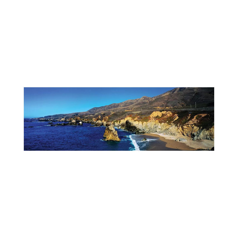 Rock Formations On The Coast, Big Sur, Garrapata State Beach, Monterey Coast, California, USA II by Panoramic Images - Wrapped Canvas Panoramic Print