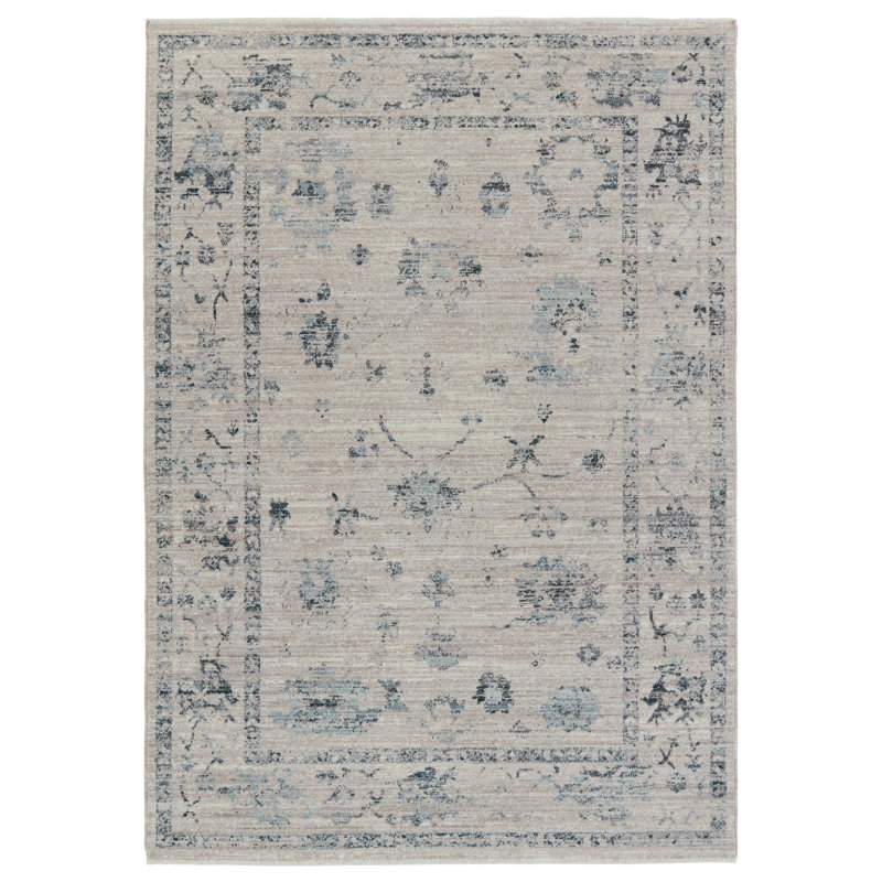 Tapis bleu / gris Adelaide, Rectangle 4 pi x 5 pi 2 po