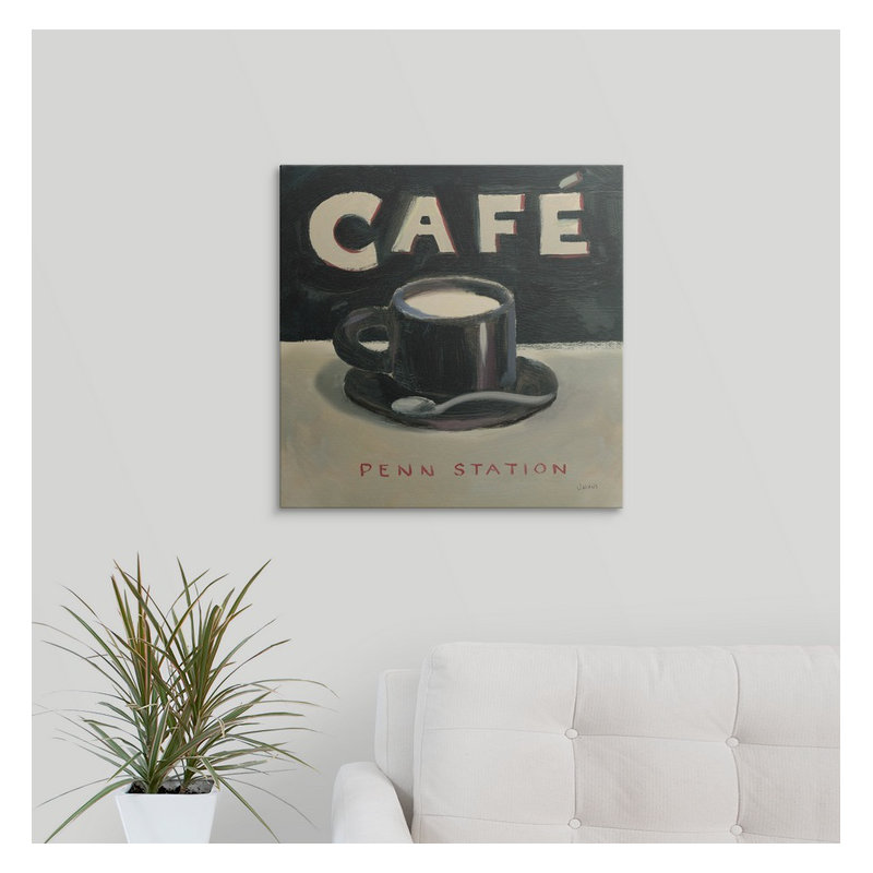 Coffee Spot " Coffee Spot I " by James Wiens, 35" H x 35" W x 1.5" D, Canvas