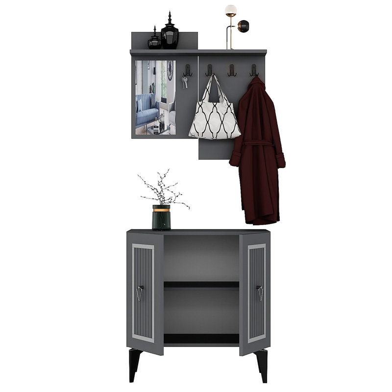 Support de couloir, Argent / gris