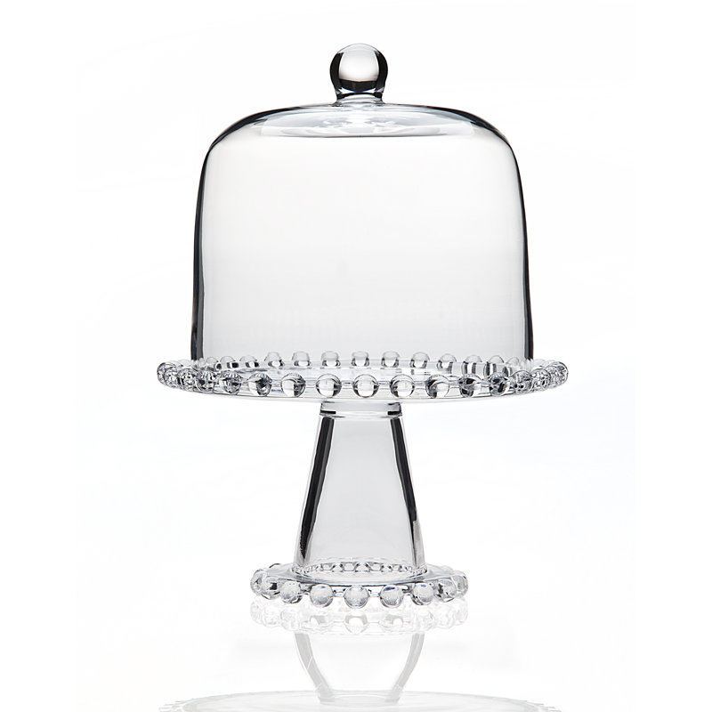 Chesterfield Clear Glass Pedestal Cake Stand with Dome