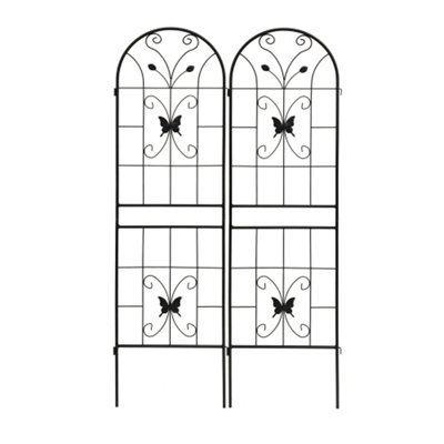 2 Pack Metal Garden Trellis Rustproof Trellis For Climbing Plants Outdoor Flower Support