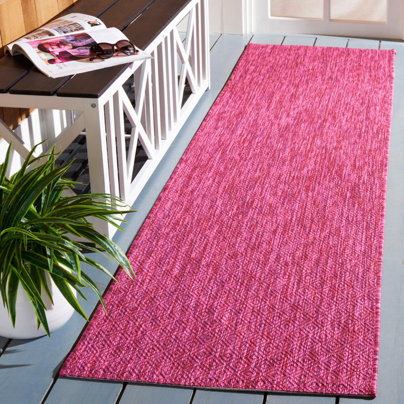 Summer-Louise Performance Solid Color Indoor/Outdoor Area Rug, Runner 2'3" x 8'