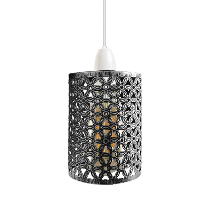 13.5cm H Metal Drum Lamp Shade ( Uno ), Brushed Silver