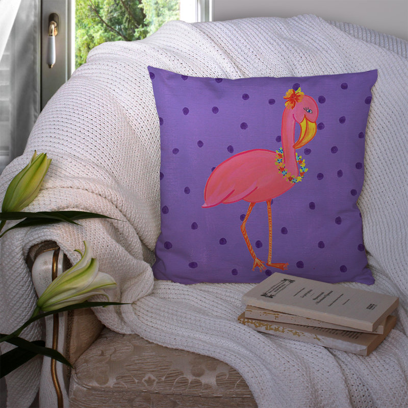 Coussin décoratif d’extérieur à l’intérieur flamant rose