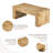 Lenie Farmhouse Rustic Wood Coffee Table With Burl Finish-258326729