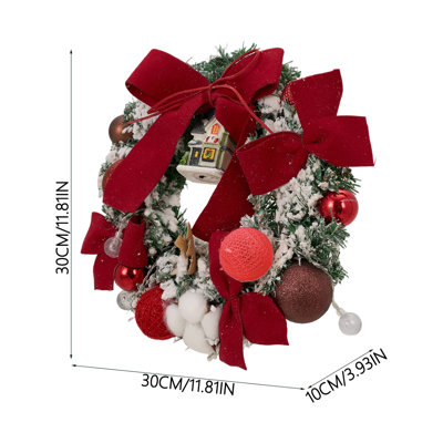 Elegant Christmas Wreath with Mixed Decorations