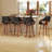 Modern Upholstered Counter Stools, 26 Inch Swivel Bar Stools With Hollow Back And Wooden Legs For Kitchen Island,Kitchen Bar Height Stools-295180636-295180609